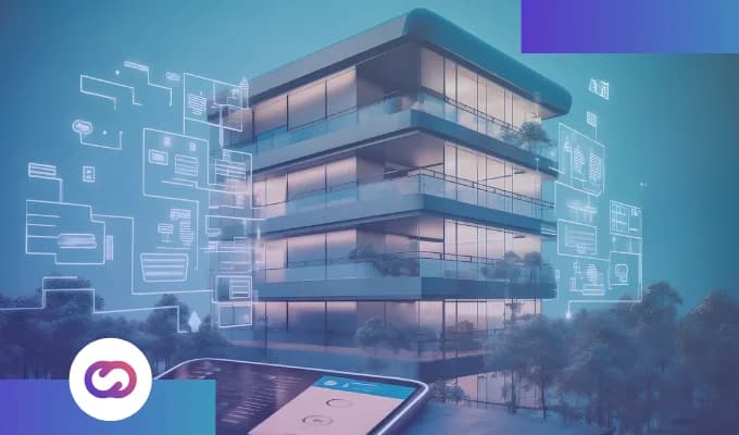 Smart building interior monitored with LoRaWAN environmental sensors