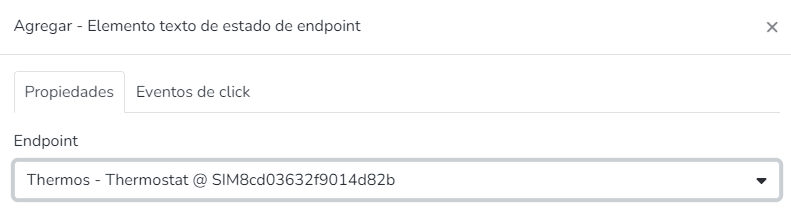 Dialog zum Hinzufügen des Elements mit Tab Eigenschaften und Auswahl des Endpunkts