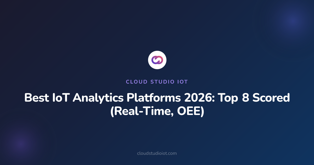 Best IoT Analytics Platforms 2026: Top 8 Scored (Real-Time, OEE)